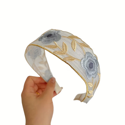 KissSteps™ Artisan Floral Embroidered Headband Set (3-Piece)