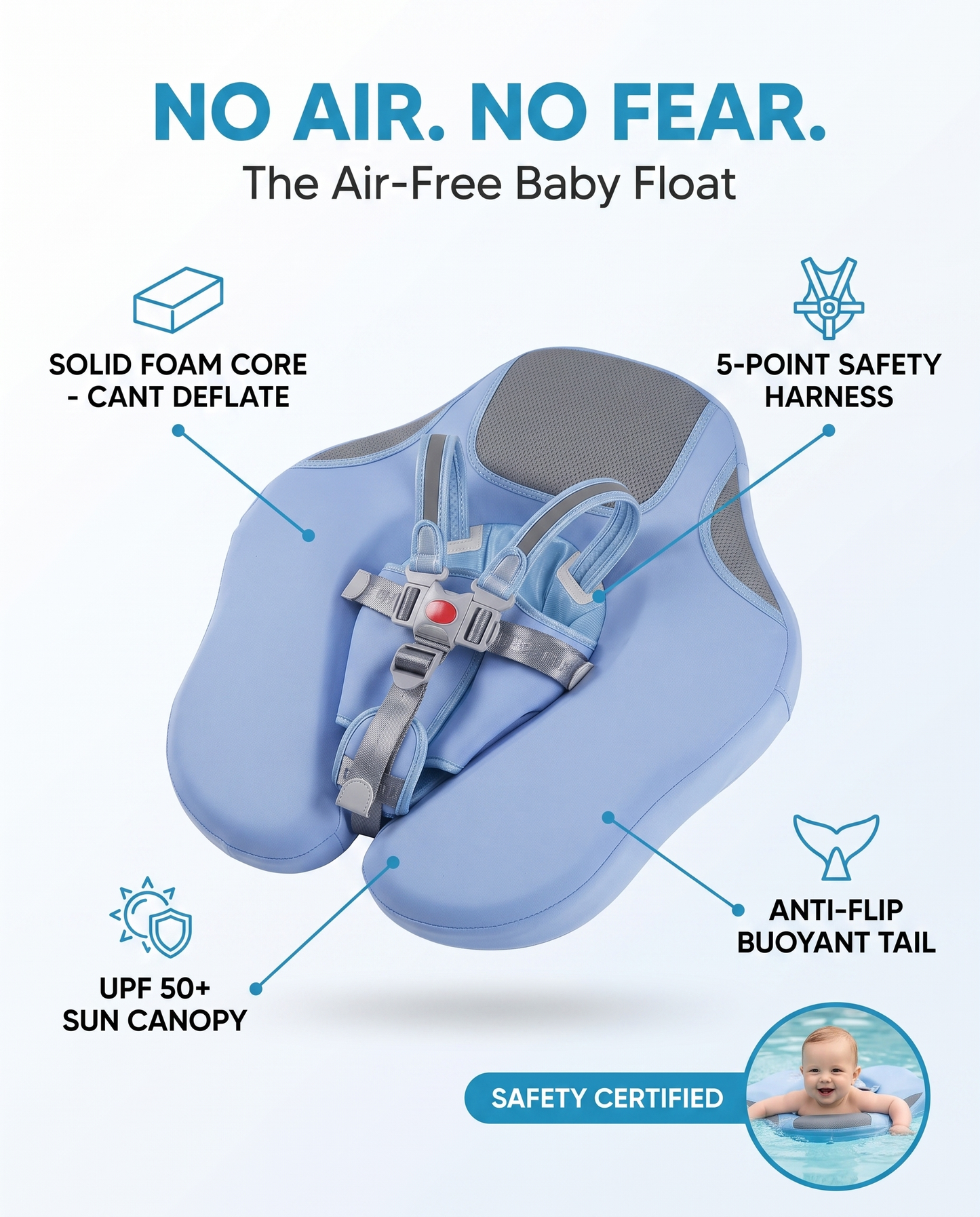 KissSteps™ Air-Free Baby Float